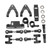 RC Aluminium Upper Lower Suspension Arm Steering Cup Hex Adapter Metal Accessories Set for WPL D12 RC CarBlack