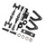 RC Aluminium Upper Lower Suspension Arm Steering Cup Hex Adapter Metal Accessories Set for WPL D12 RC CarBlack