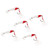 5Pcs 7g Fishing Lures VIB Metal Hard Baits Iron Fishing Tackle for Saltwater Freshwater Fishing Red and White