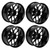 4pcs RC Wheel Hub Aluminium Alloy Wheel Hub Rims 52mm for Tamiya TT‑01 1/10 RC CarBlack