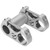 Bicycle Double Stem Riser 25.4MM Folding Bike Aluminium Alloy Adjustable Handlebar StemSilver