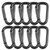 10pcs D Ring Shape Carabiner Aluminum Alloy Carabiners for Outdoor Camping Hiking Climbing