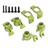 RC Steering Cup Rear Axle Seats C Hub Set Reduced Friction Aluminum Alloy RC Accessories for MAXX 2.0 1/10 RC Cars Green