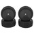4 PCS RC Tires Anti Skid Wear Resistant Remote Control Car Rubber Wheel Tires Set for 1/10 RC Sports Car Black