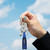 PVC Mini Diving Theme Key Ring Unique Flipper Shape Keychain Fin Keyring GiftBlue
