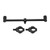 Carp Fishing Rod Holder Bracket Stand Carp Fishing Buzz Bars Black Magnetic Holder Head(2 Heads 25cm Bracket 2 Head )