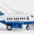Children's Themed Airplane Model Toy with Lights and Sounds Functions Airplane Model Toy with 6pcs Alloy Car Police Theme
