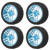 4Pcs RC Wheels and Tires Set Aluminum Wheelhub Rubber Tire for HSP 94122 94123 TT01 WF06 1/10 RC Car Crawler Blue