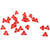 25pcs Digital Dice Transparent Educational Triangular Number Teaching Dice for Interactive Game