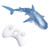 Electric RC Boat 2.4G Remote Control Pool Shark Simulation Water Jet Animal Toy for Kids TeenagersBlue