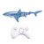 Electric RC Boat 2.4G Remote Control Pool Shark Simulation Water Jet Animal Toy for Kids TeenagersBlue