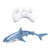 Electric RC Boat 2.4G Remote Control Pool Shark Simulation Water Jet Animal Toy for Kids TeenagersBlue