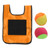 Throwing Ball Vest with Balls Large Hook and Loop Panel Oxford Cloth Waterproof Easy to Put On Stick Game Vest for Kids Orange
