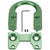 Aluminum Alloy D Loop Ring Shooting Compound Bow Release Bowstring Buckle AccessoriesGreen