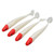 4 PCS Fishing Soft Lures T Tail Fish Curled Tail Maggot Soft Baits Sea Fishing Lures Red Head White Body