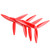 2 Pairs Tracker 7X4X3 7040 7inch Tri-Blade Propeller (2CW+2CCW) Poly Carbonate for 7inch 8inch FPV Remote Control Drone, Red
