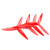 2 Pairs Tracker 7X4X3 7040 7inch Tri-Blade Propeller (2CW+2CCW) Poly Carbonate for 7inch 8inch FPV Remote Control Drone, Red