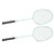 2PCS Badminton Rackets Set Lightweight Glass Carbon Alloy Badminton Racquets for Professional Training and Competition Turquoise