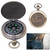 J35A Vintage Portable Zinc Alloy Flip open Pocket Watch Compass for Outdoor Navigation Tools