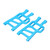 2pcs RC Lower Suspension Arm Front and Rear Aluminum Lower Swing Arm for HSP 94111 94108Blue