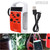 Plastic Solar Portable Hand Crank Multi Functional Am FM Radio Mobile Phone Power Bank LED Flashlight Emergency Alarm(Red )