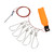Live Fish Lock with Foam Float Stick Steel Wire Fishing Lock Buckle Fish Stringer Kit for Outdoor Fishing 5 Buckles