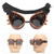 ABS Industrial Vintage Spiked Steampunk Unique Goggles Cycling Glasses Double Layer Windproof SunglassesRed Bronze