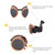 ABS Industrial Vintage Spiked Steampunk Unique Goggles Cycling Glasses Double Layer Windproof SunglassesRed Bronze
