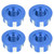 4pcs M4 Carving Hexagonal Nuts Aluminum Alloy Fit for HSP Sakura D3 D4 1/10 RC CarDark Blue