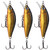 3PCS Double Hook Sinking Tongue Plate Lure Minnow Artificial Lifelike Bait Fishing Tackle6#