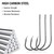 100pcs Double-barbed Fishing Hook Fishhook for Saltwater Freshwater High Carbon Steel