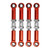 4pcs Adjustable Servo Links Tie Rod for FMS 1/24 for FCX24 RC Car High Accuracy Aluminum Alloy Iron RC Steering Pull Rod Red