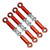 4pcs Adjustable Servo Links Tie Rod for FMS 1/24 for FCX24 RC Car High Accuracy Aluminum Alloy Iron RC Steering Pull Rod Red