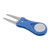 Golf Divot Repair Tool Metal Golf Club Ball Putting Green Fork with Magnetic Ball Marker Blue