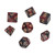4 Set Plastic Polyhedral Dice Learning Polyhedral Dice Cubes with Clear Gold Numbers for Math Teaching Board Games Red