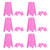20 Pcs Plastic Golf Ball Holder Resistanceless Golf Simulator Tees Golf Mat Tees Golf Equipment Pink