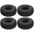 4Pcs 1/10 RC Crawler 1.9in Alloy Wheel Hub and 115mm Rubber Tires for D90/F350/SCX10Black