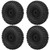 4Pcs 1/10 RC Crawler 1.9in Alloy Wheel Hub and 115mm Rubber Tires for D90/F350/SCX10Black