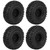 4Pcs 1/10 RC Crawler 1.9in Alloy Wheel Hub and 115mm Rubber Tires for D90/F350/SCX10Black
