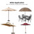 Outdoor Patio Umbrella Screen Mosquito Netting for Patio Porch - Water Pipe Mosquito Net for 7-11ft Umbrellas Patio Umbrella Mosquito Net Fit for 7-9 People