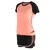 Womens Summer Casual 2 Piece Short Sleeve Outfits Sets Workout Fitness Clothes Suit(Orange Pink Black Short Sleeve Black Orange Pink High Waist Shorts XL)