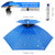 Double Layer Umbrella Hat Women Men Folding Sun Rain Cap with Adjustable Head Band for Fishing Camping Hiking