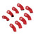 9Pcs Golf Iron Head Covers PU Waterproof Golf Club Headcovers for Right Left Handed Golfer Lovers Red
