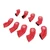 9Pcs Golf Iron Head Covers PU Waterproof Golf Club Headcovers for Right Left Handed Golfer Lovers Red