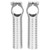 1 Pair 7075 Aluminum Alloy Bicycle Handlebar Grip Bike Bar End Handlebar Ends for Road Mountain Bikessilver