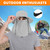 Fishing Hat For Men With Neck Flap Arm Sleeves Wide Brim Outdoor Hats Sun Protection