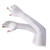 Ice Silk Arm Sleeves Slip Resistance Lengthened UV Protection Arm Cooling Sleeves for Cycling Outdoor Fishing Driving White