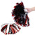 Cheerleadering Pom Poms Pompoms for Dance Party School Sports Competition (Silver+Red)