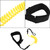 Stand Up Paddle Board Coiled Spring Leg Foot Rope Surfing Leash for Surfboard (Yellow)