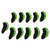 11Pcs/Set Number Golf Iron Headcover Neoprene Golf Club Iron Head Cover Protective CoverGreen